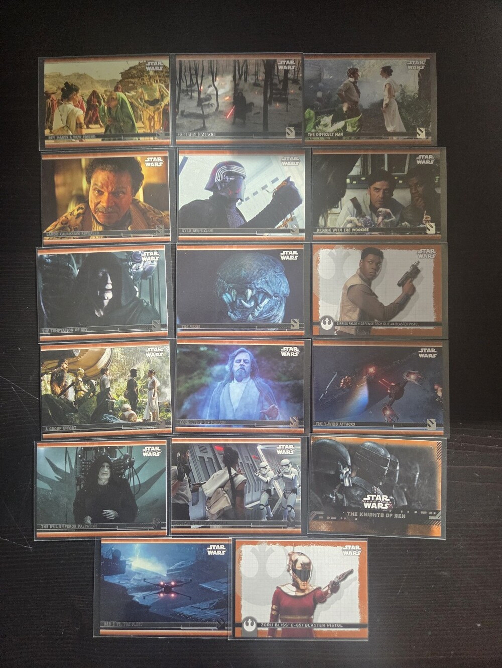 Topps Star Wars Rise of Skywalker Collectible Numbered Card Set Kylo Ren,Rey etc